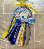 Helmet Confetti Bag Tag