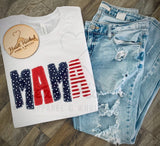 Comfort Colors Mama Stars, Stripes And Sparkle