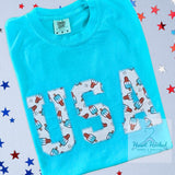 USA Diamond Stitched Comfort Color Tee