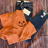 Left Chest Embroidered Pumpkin