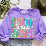 Faux Embroidered Comfort Color sweatshirts (All States Available)