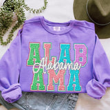 Faux Embroidered Comfort Color sweatshirts (All States Available)