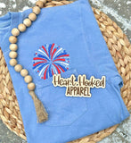 Fireworks 4th July Pocket Tee's
