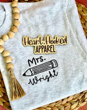 Teacher Pencil Embroidered Sweatshirts
