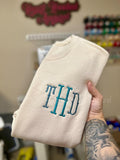 Two Tone Monogrammed Sweatshirts