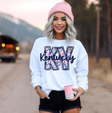 Kentucky KY Floral Printed Sweatshirt