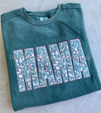 Mama Appliqué Embroidered ( Comfort Colors Sweatshirt )