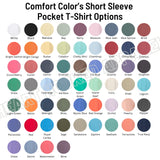 Comfort color short sleeved pocket monogram tee