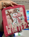 Winter Blessing Snowman Quilted Scenery
