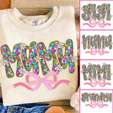 Floral Daisy Mama With Bow