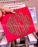 Faux tooled leather fabric Custom Monogrammed T-Shirt