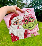 Santa And Green Man Faux Yarn Sweatshirts