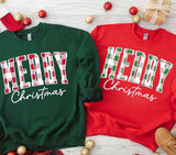 Printed Merry Christmas Sweatshirt