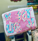 Spring Pink Checkered Floral Kentucky Sweatshirt