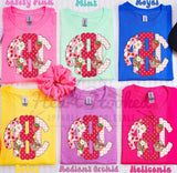 T-Shirts With strawberrys and add on monogram design/printed tees