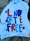 Land of the free printed T-shirt