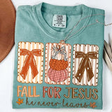 Fall for Jesus he never leaves