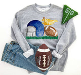 Go Team Custom Football Sweatshirts - Can Do YOUR Team Colors -