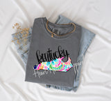 Kentucky Floral State Printed T-Shirt