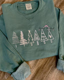 Boho Christmas Trees Sweatshirt