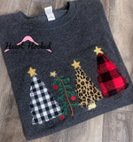 Plaid And Leopard Christmas Tree
