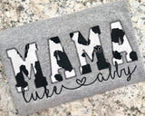 Cow Print Appliqué T-Shirts